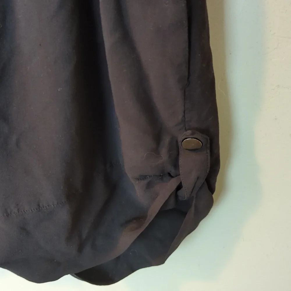 BCBG Max Azria Black Button Cinched Long Sleeve Romper‎ Size XS